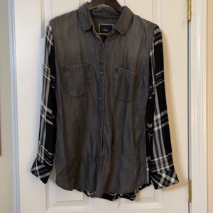 Rails plaid jean shirt